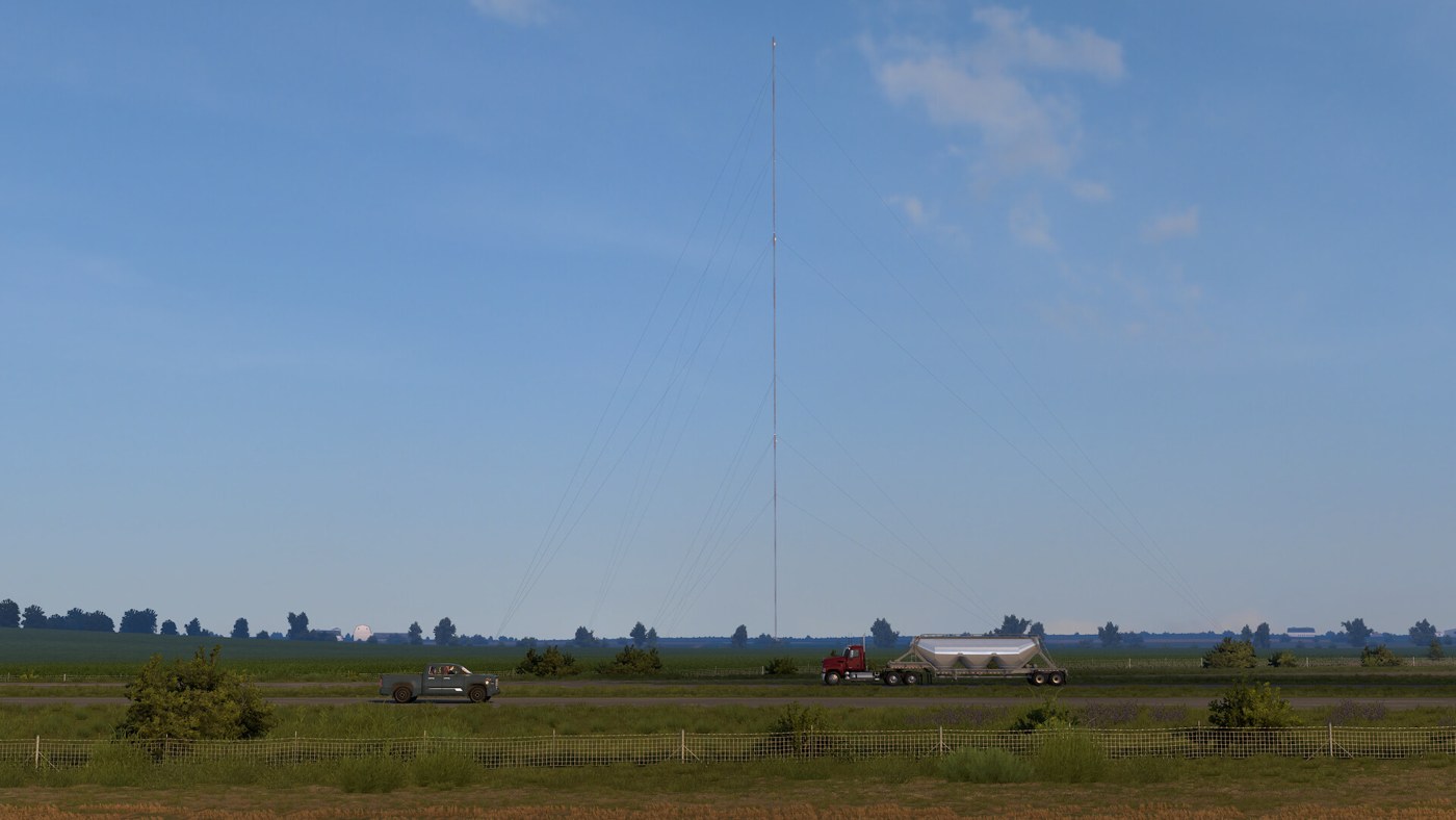 Open prairie highway screenshot from the North Dakota expansion