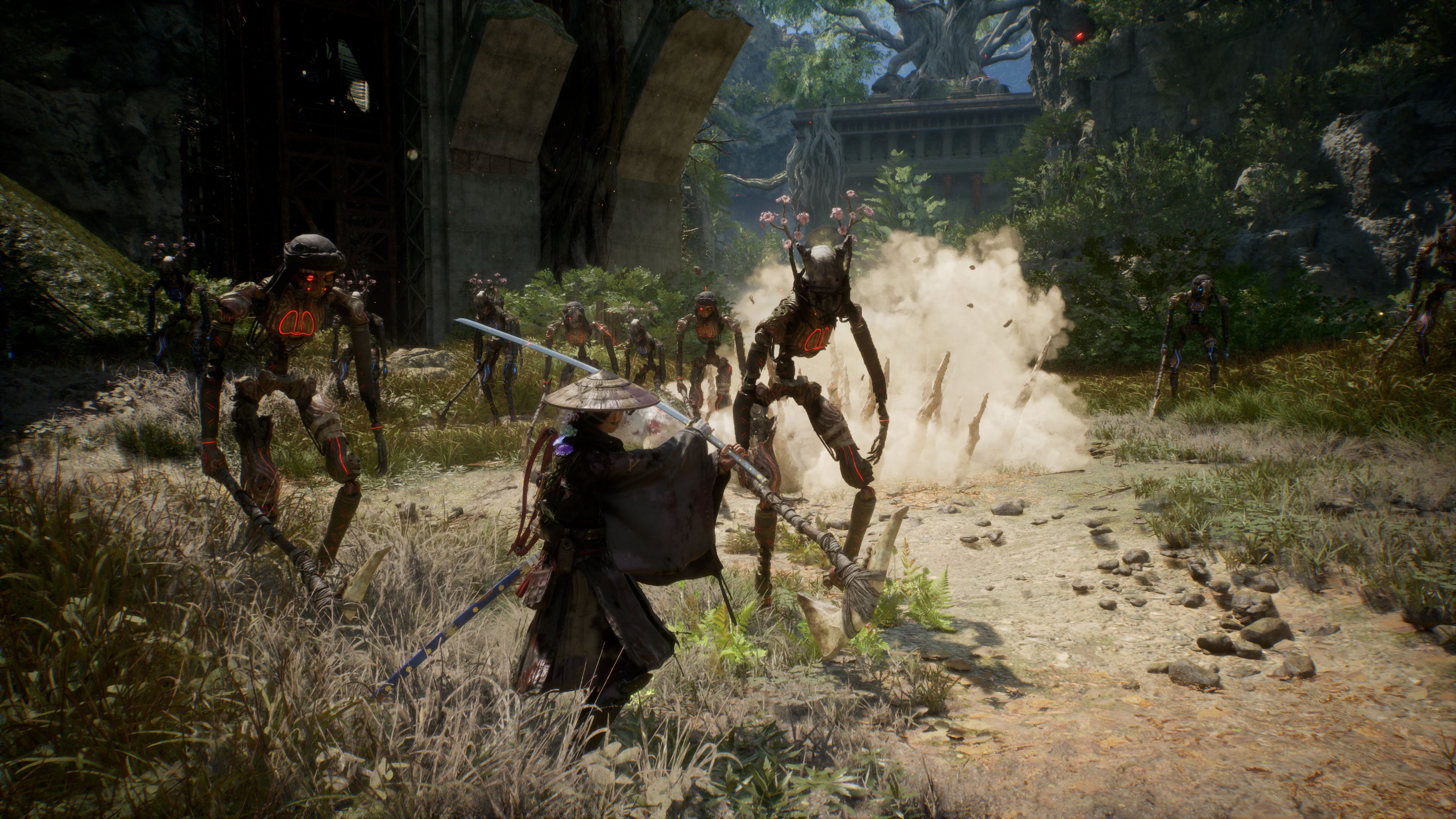 Emma fights blighted constructs in Beast of Reincarnation