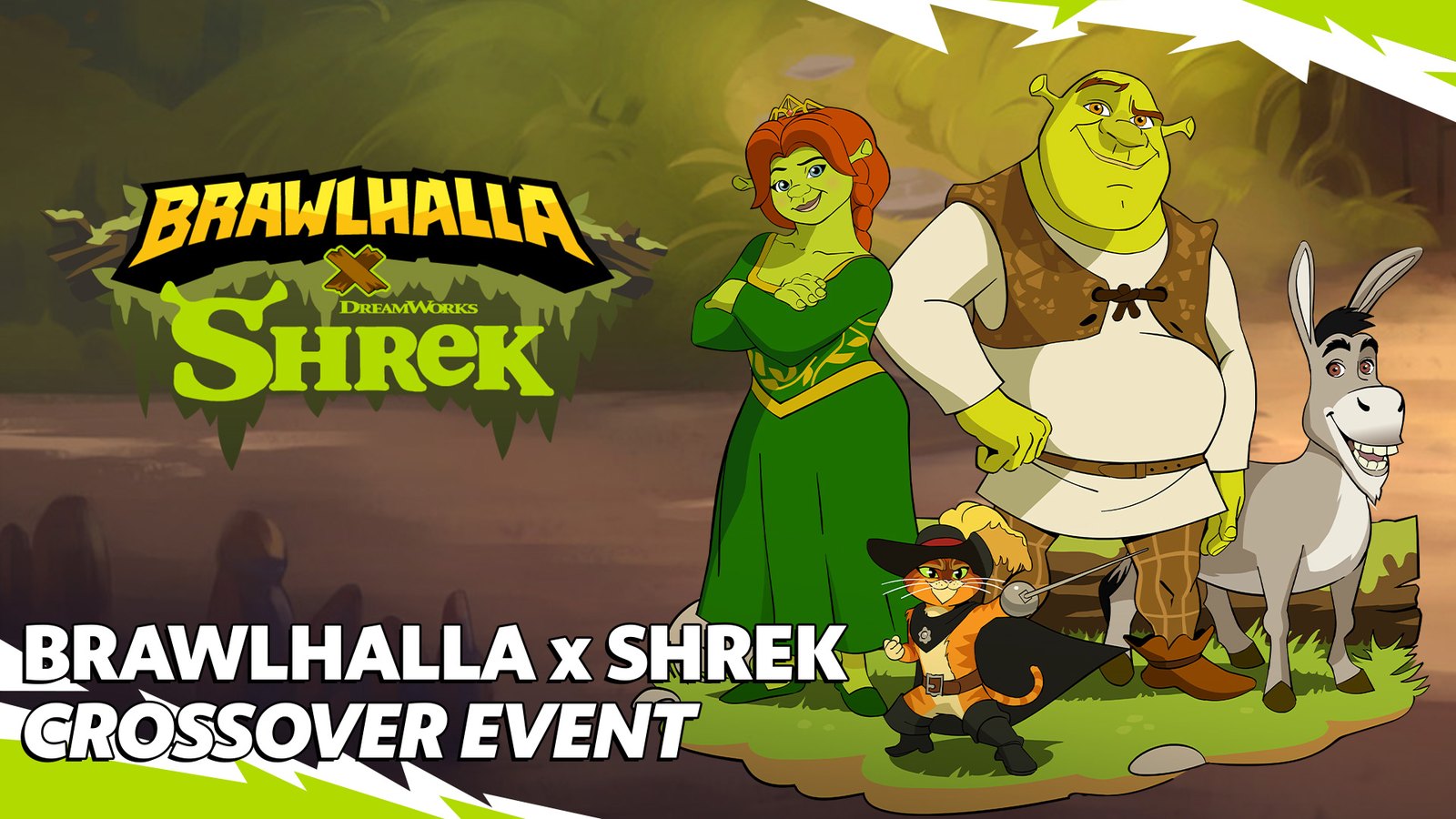 Brawlhalla x Shrek cast key art