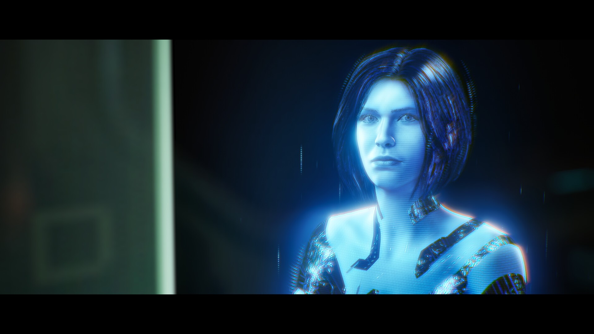 Cortana holographic close-up in Halo Campaign Evolved