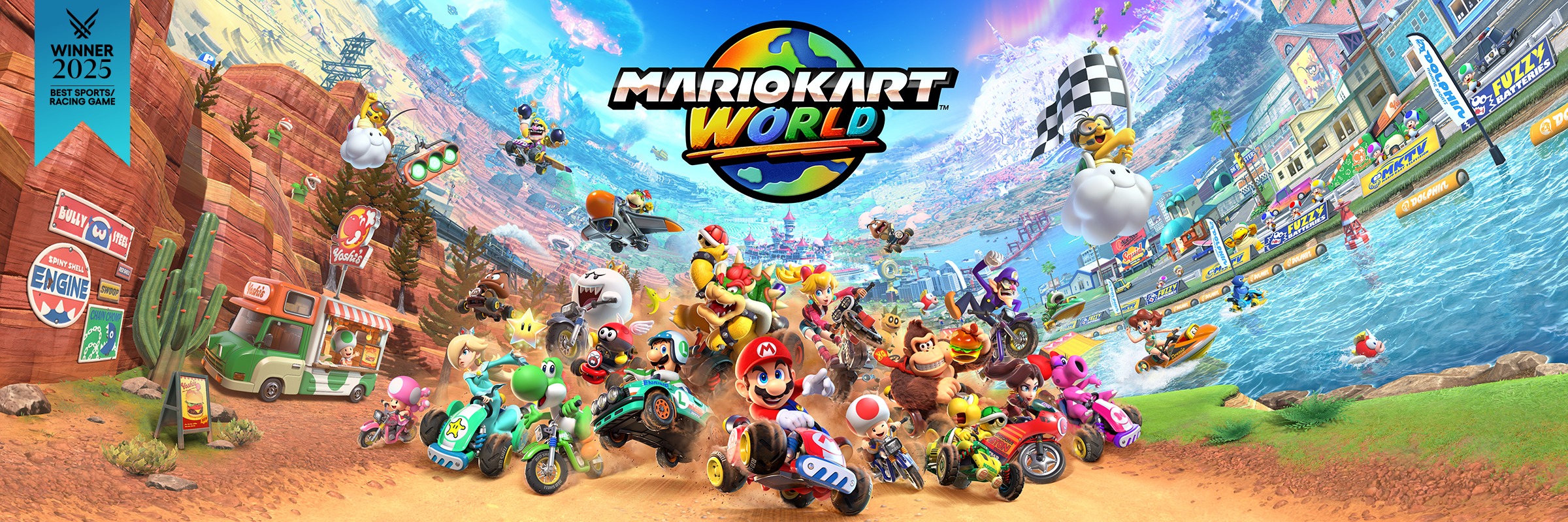 Mario Kart World Switch 2 promotional art