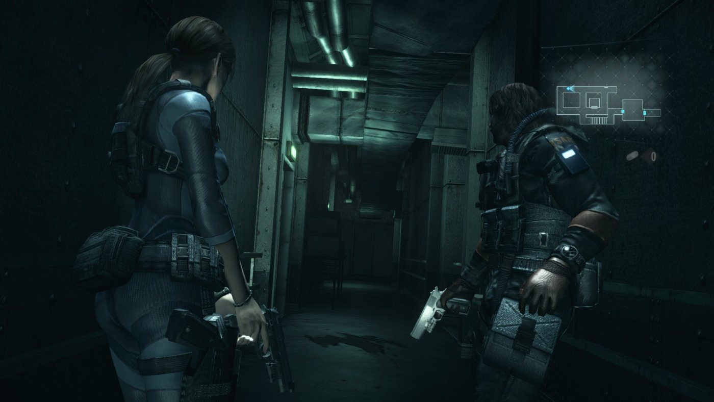 Queen Zenobia corridor still from Resident Evil Revelations