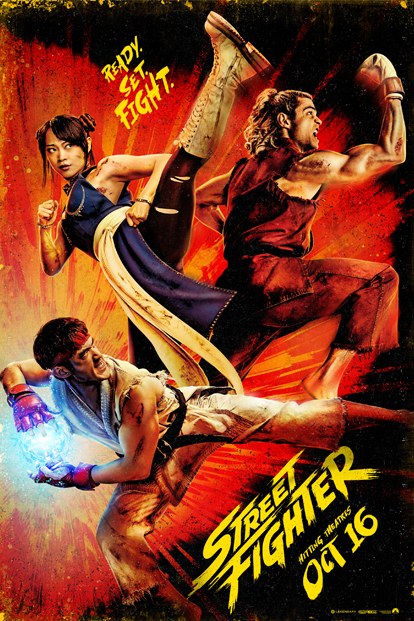Street Fighter theatrical poster with Ryu charging a Hadouken