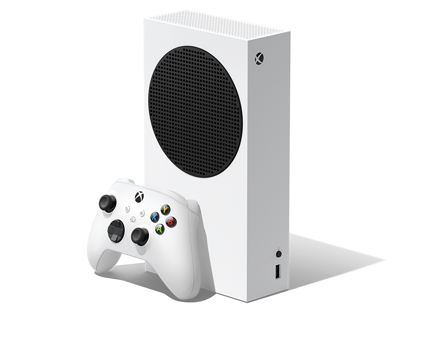 Xbox Series S console and white controller