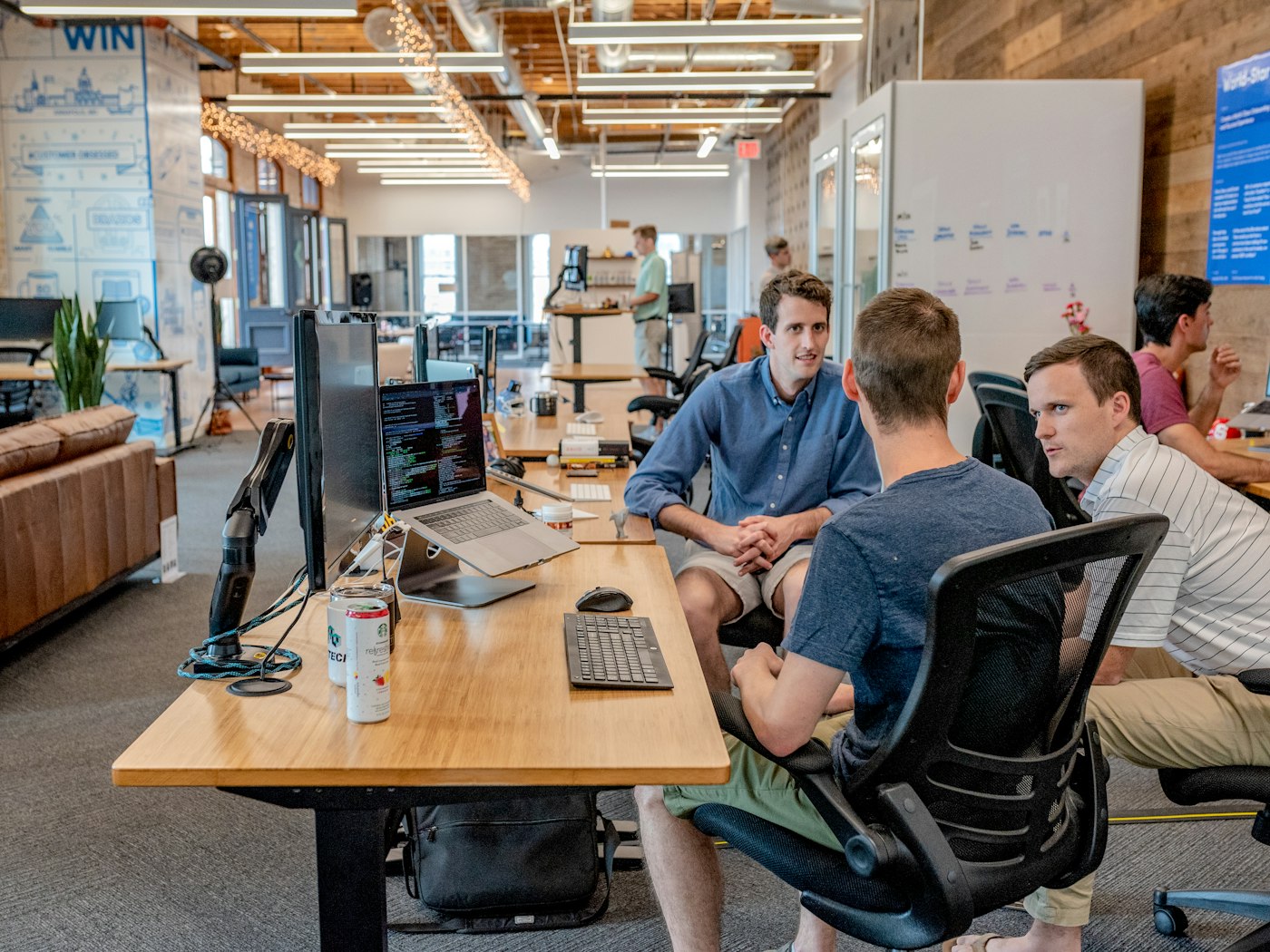 Team meeting in a workplace